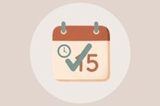 Stilisierter Kalender als Symbol für Termin reservieren