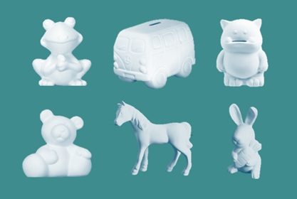 Aus unserem Sortiment Keramik Rohlinge Figuren zum Bemalen