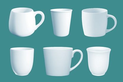 Aus unserem Sortiment Keramik Rohlinge Tassen und Becher zum Bemalen